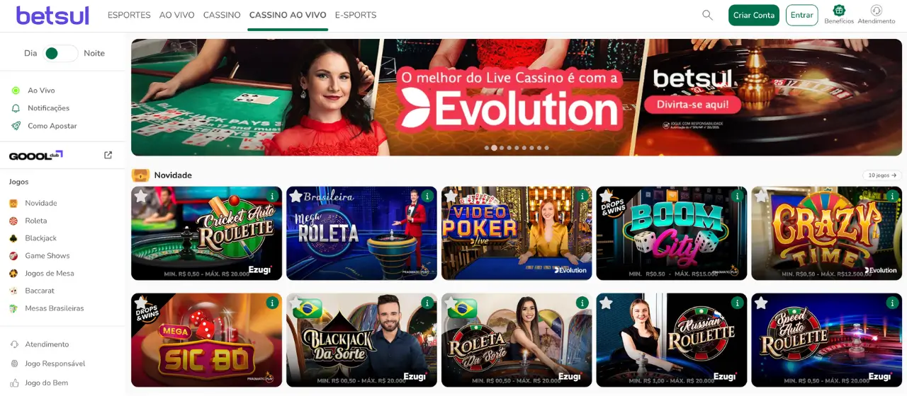 Cassino Ao Vivo